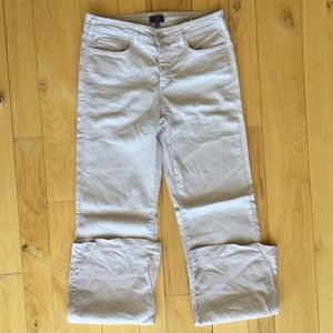 Tan linen trousers